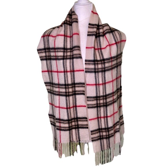 Charter Club 100% Cashmere Scarf Quiet Luxury Classic Plaid Cozy Winter Timeless - Picture 1 of 4